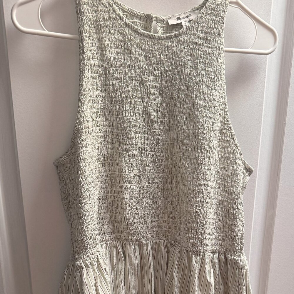 Madewell Melody Smocked Midi Dress in Stripe